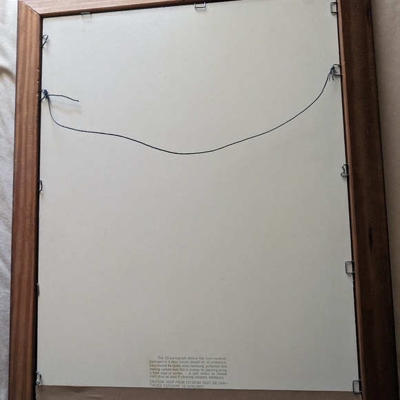 Vintage 3D pic christ in wooden frame - Picture 6 of 8